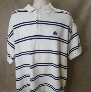 Izod Mens 2XL Polo Short Sleeve Shirt White/Black